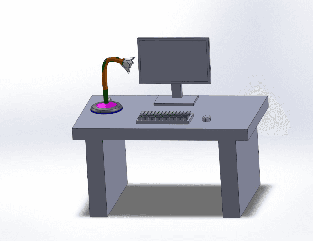 BloomLight floral desk lamp on a desk