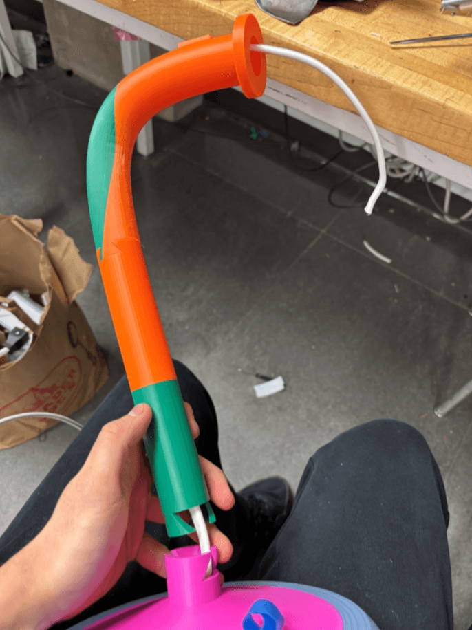 BloomLight lamp showing dovetail connectors for easy disassembly